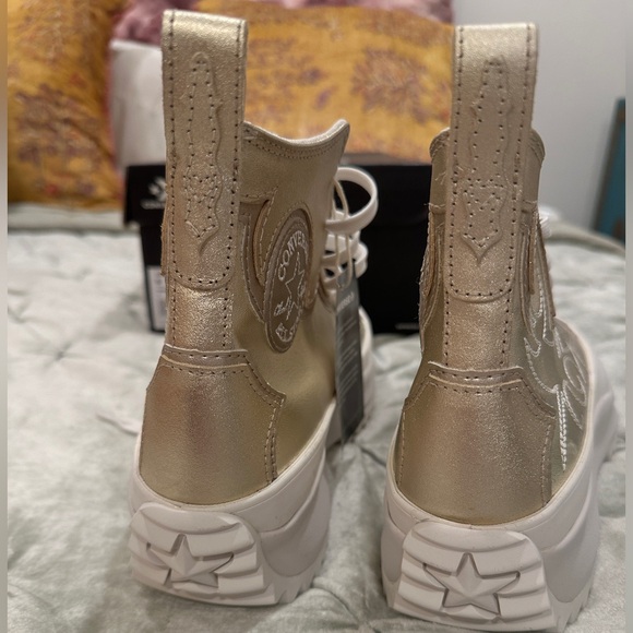 ❤️ NIB! Converse Run Star Hike Hi Western Gold Platform Sneakers, W9.5 M8 - Picture 6 of 10